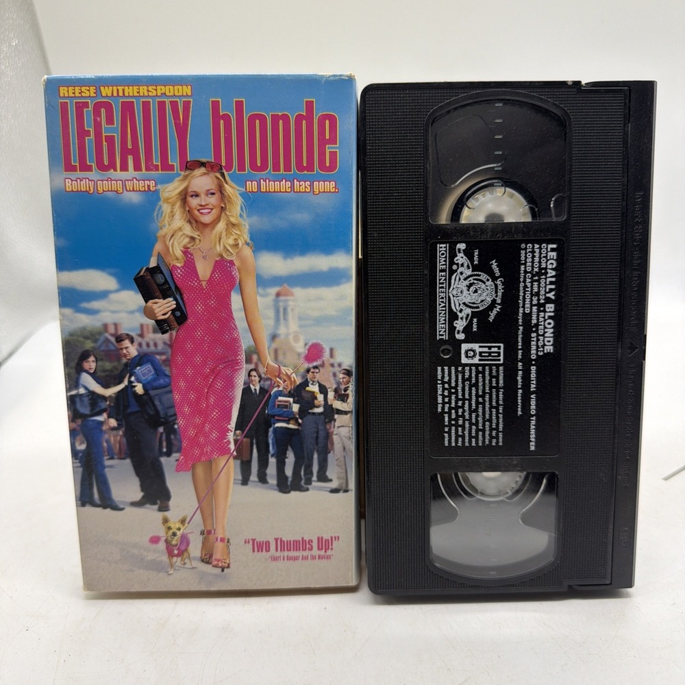 Legally Blonde VHS 2001 Reese Witherspoon Comedy Movie NTSC PG-13 0027616868244